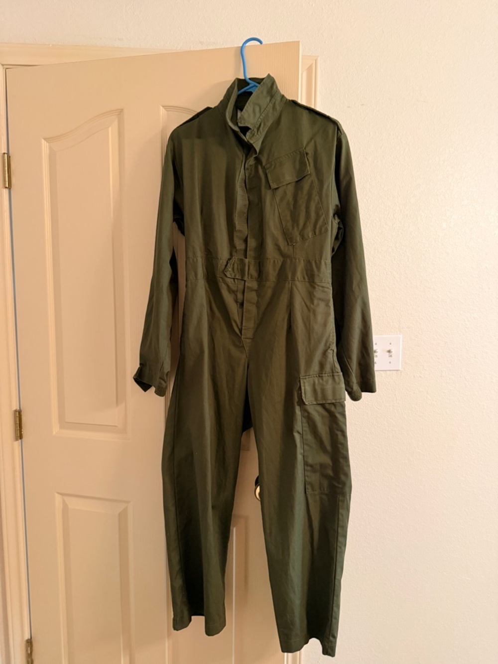 Olive Green Military Style Coveralls Jumpsuit Utility Cargo One Piece Size